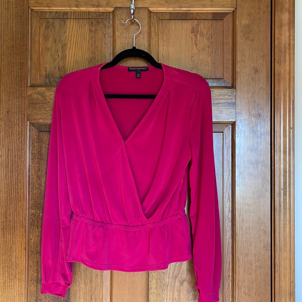 Banana Republic Drape V-neck Blouse‎